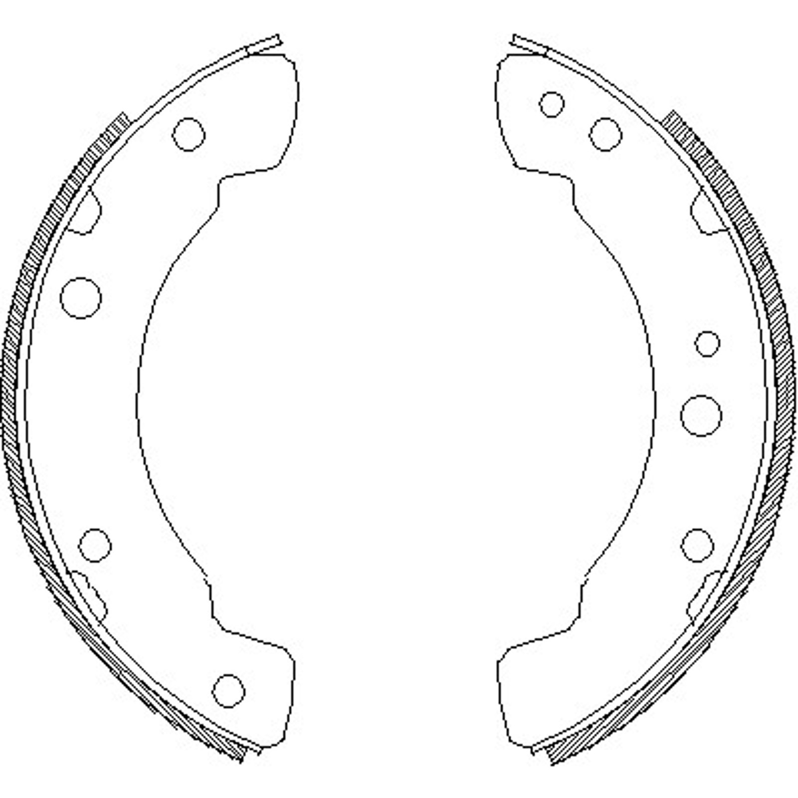 Колодки тормозные барабанные WOKING Z4211.00