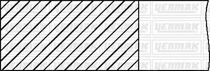Кольца поршневые 1 цилиндр alfa romeo / fiat / lancia / opel / d82.4 (0.4) YENMAK 91-09399-040