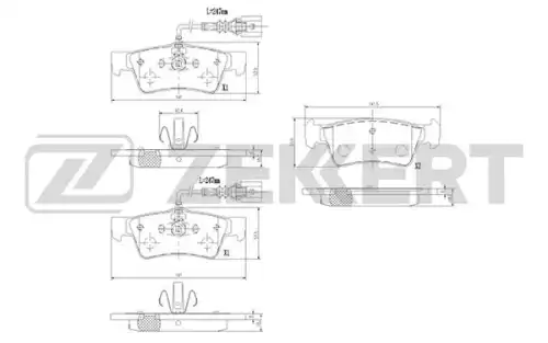 Bs1374 колодки торм. диск. задн. с датчиком vw touareg 02- ZEKKERT BS1374