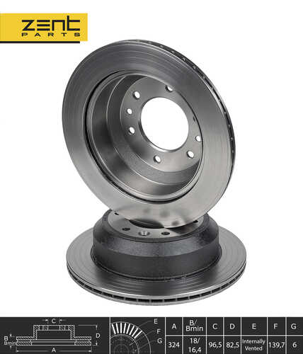 Z06094 диск тормозной задний ZENTPARTS Z06094