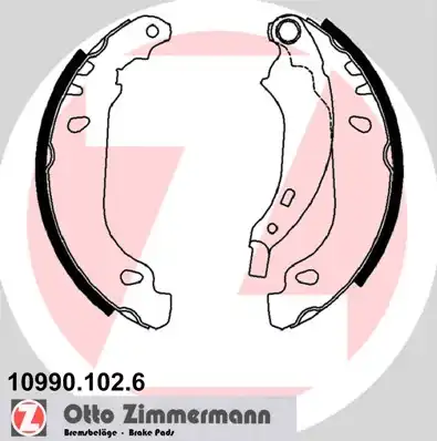 Тормозные колодки задние (барабанные) ZIMMERMANN 10990.102.6