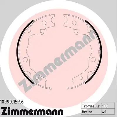 Колодки ручника ZIMMERMANN 10990.157.6