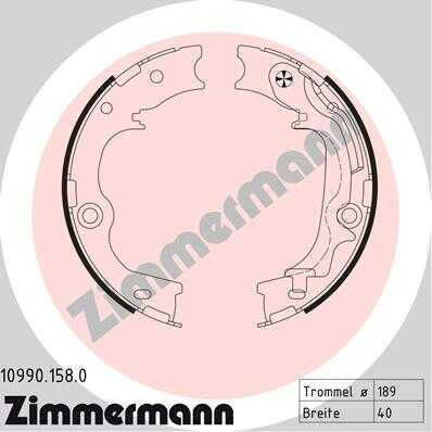 Колодки ручника ZIMMERMANN 10990.158.0
