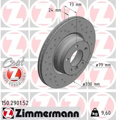 Тормозные диски ZIMMERMANN 150.2901.52