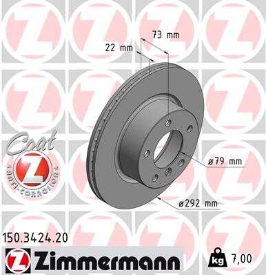 Тормозные диски ZIMMERMANN 150.3424.20
