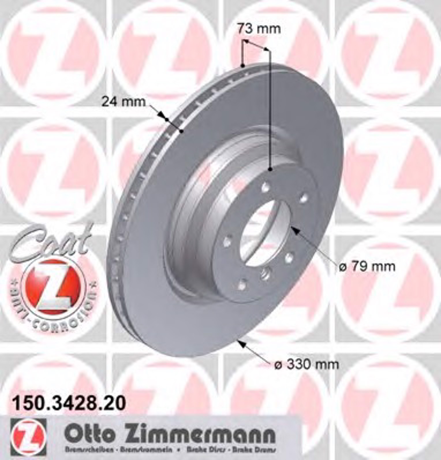 Тормозные диски ZIMMERMANN 150.3428.20