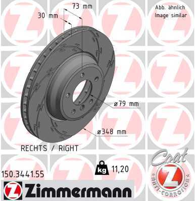 Диск тормозной ZIMMERMANN 150.3441.55
