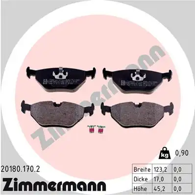 Тормозные колодки ZIMMERMANN 20180.170.2