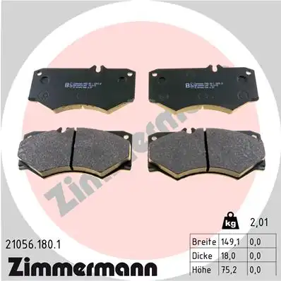 Тормозные колодки дисковые ZIMMERMANN 21056.180.1