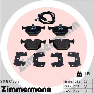 Тормозные колодки ZIMMERMANN 21487.170.2