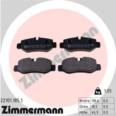 Тормозные колодки ZIMMERMANN 22101.185.1