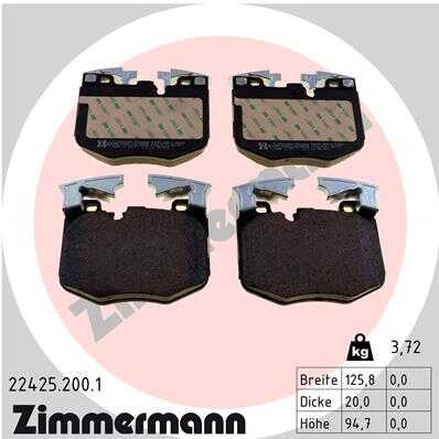 Тормозные колодки дисковые ZIMMERMANN 22425.200.1