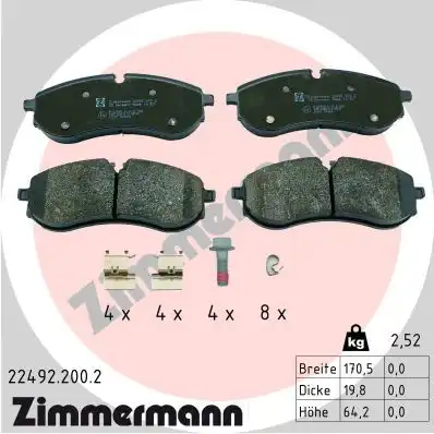 Тормозные колодки дисковые ZIMMERMANN 22492.200.2