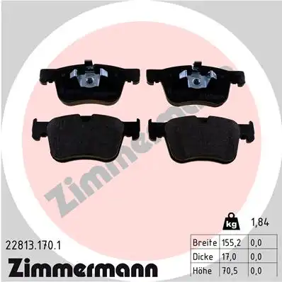 Тормозные колодки дисковые ZIMMERMANN 22813.170.1