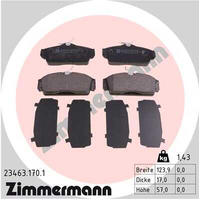 Тормозные колодки ZIMMERMANN 23463.170.1