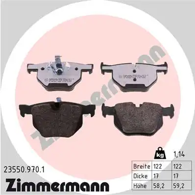 Тормозные колодки дисковые ZIMMERMANN 23550.970.1