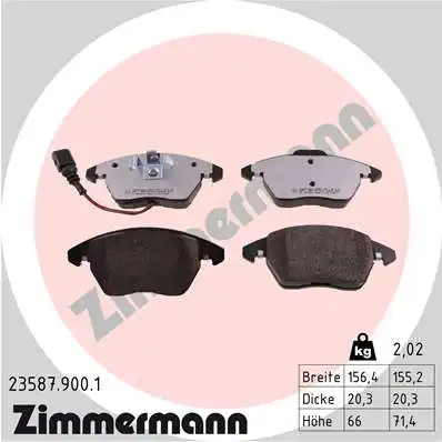 Тормозные колодки дисковые ZIMMERMANN 23587.900.1