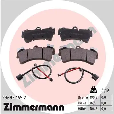 Тормозные колодки ZIMMERMANN 23693.165.2