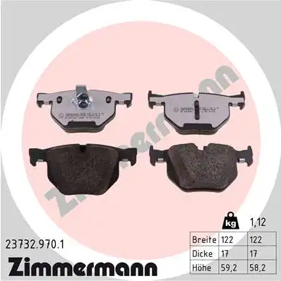 Тормозные колодки дисковые ZIMMERMANN 23732.970.1