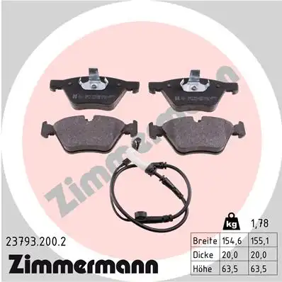 Тормозные колодки ZIMMERMANN 23793.200.2