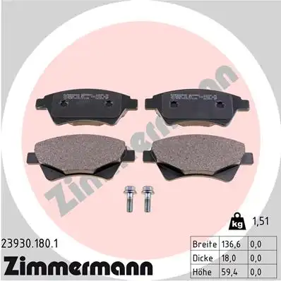 Тормозные колодки ZIMMERMANN 23930.180.1