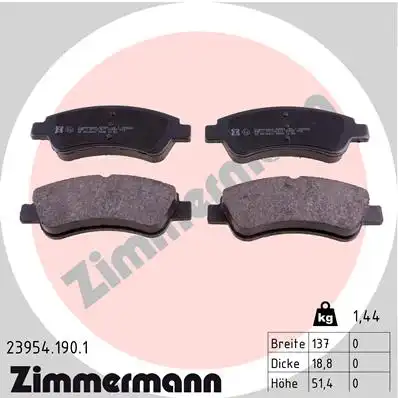 Тормозные колодки ZIMMERMANN 23954.190.1