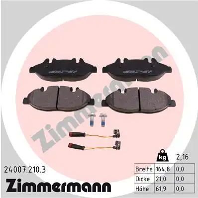 Тормозные колодки ZIMMERMANN 24007.210.3