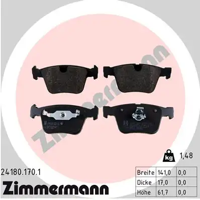 Тормозные колодки ZIMMERMANN 24180.170.1