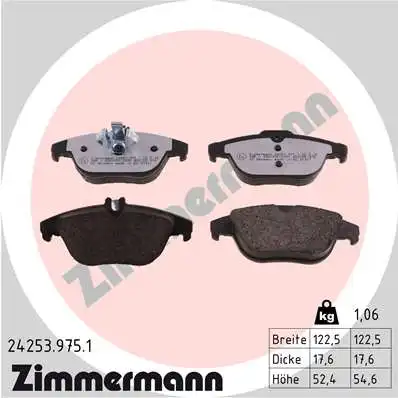 Тормозные колодки дисковые ZIMMERMANN 24253.975.1