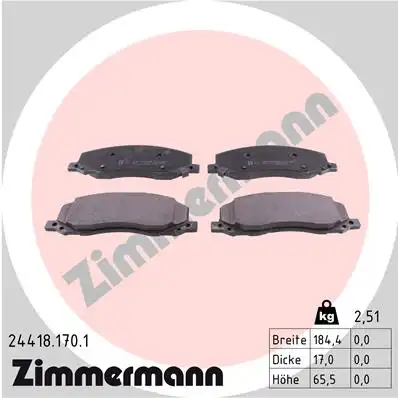 Тормозные колодки ZIMMERMANN 24418.170.1