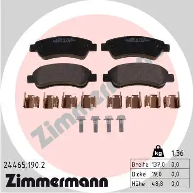 Тормозные колодки ZIMMERMANN 24465.190.2