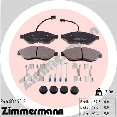 Тормозные колодки ZIMMERMANN 24468.190.2