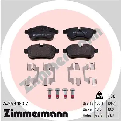Тормозные колодки ZIMMERMANN 24559.180.2