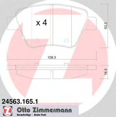 Колодки тормозные дисковые ZIMMERMANN 24563.165.1