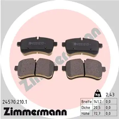 Тормозные колодки ZIMMERMANN 24570.210.1