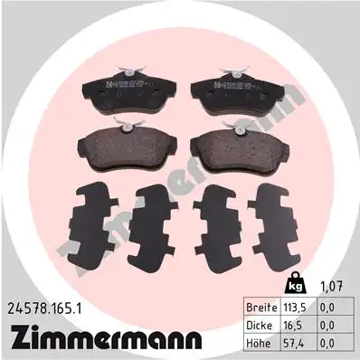Тормозные колодки ZIMMERMANN 24578.165.1