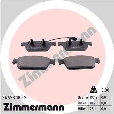 Тормозные колодки ZIMMERMANN 24623.180.2
