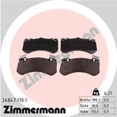 Тормозные колодки ZIMMERMANN 24847.170.1