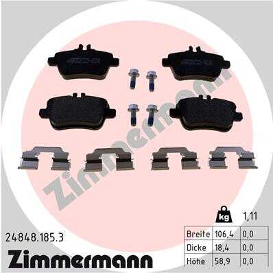 Тормозные колодки дисковые ZIMMERMANN 24848.185.3