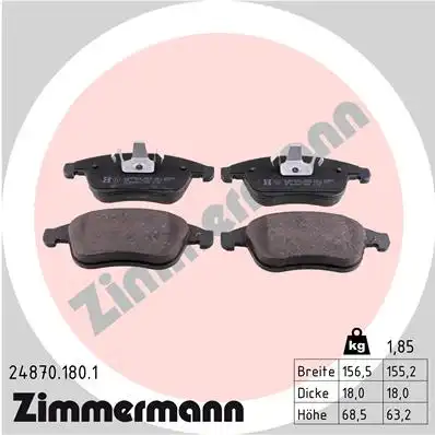 Тормозные колодки ZIMMERMANN 24870.180.1