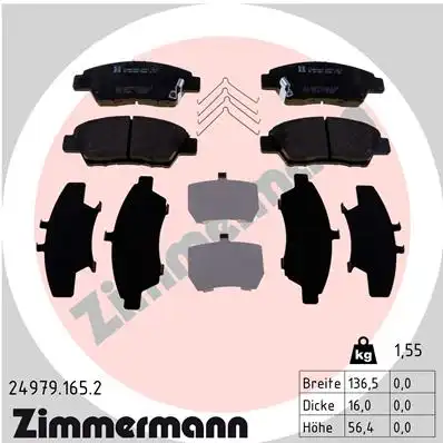 Тормозные колодки дисковые ZIMMERMANN 24979.165.2