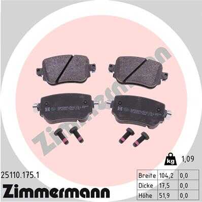 Тормозные колодки ZIMMERMANN 25110.175.1