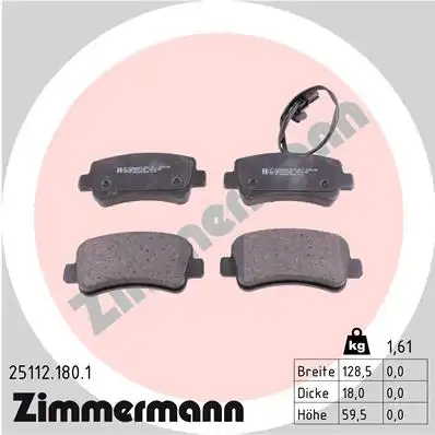 Тормозные колодки ZIMMERMANN 25112.180.1