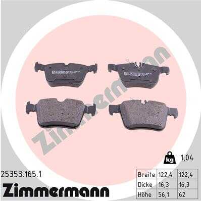 Тормозные колодки ZIMMERMANN 25353.165.1