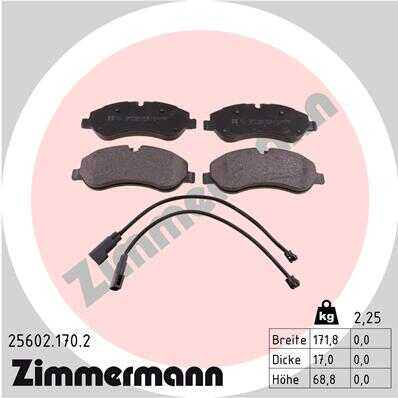 Тормозные колодки ZIMMERMANN 25602.170.2