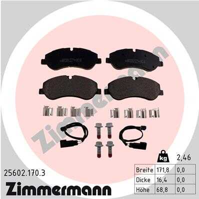 Тормозные колодки ZIMMERMANN 25602.170.3