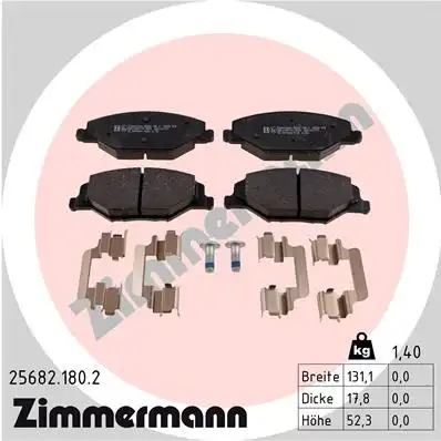 Тормозные колодки ZIMMERMANN 25682.180.2