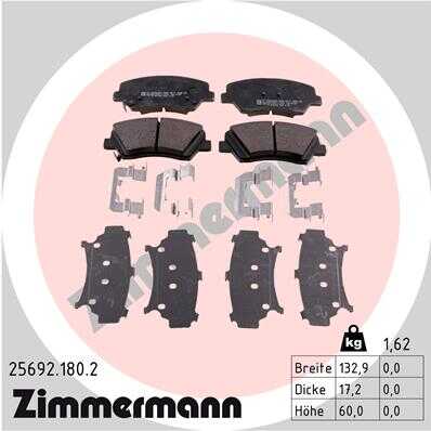 Тормозные колодки ZIMMERMANN 25692.180.2