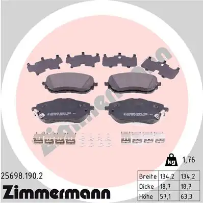 Тормозные колодки ZIMMERMANN 25698.190.2