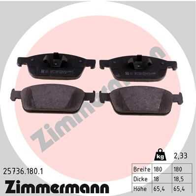 Тормозные колодки ZIMMERMANN 25736.180.1